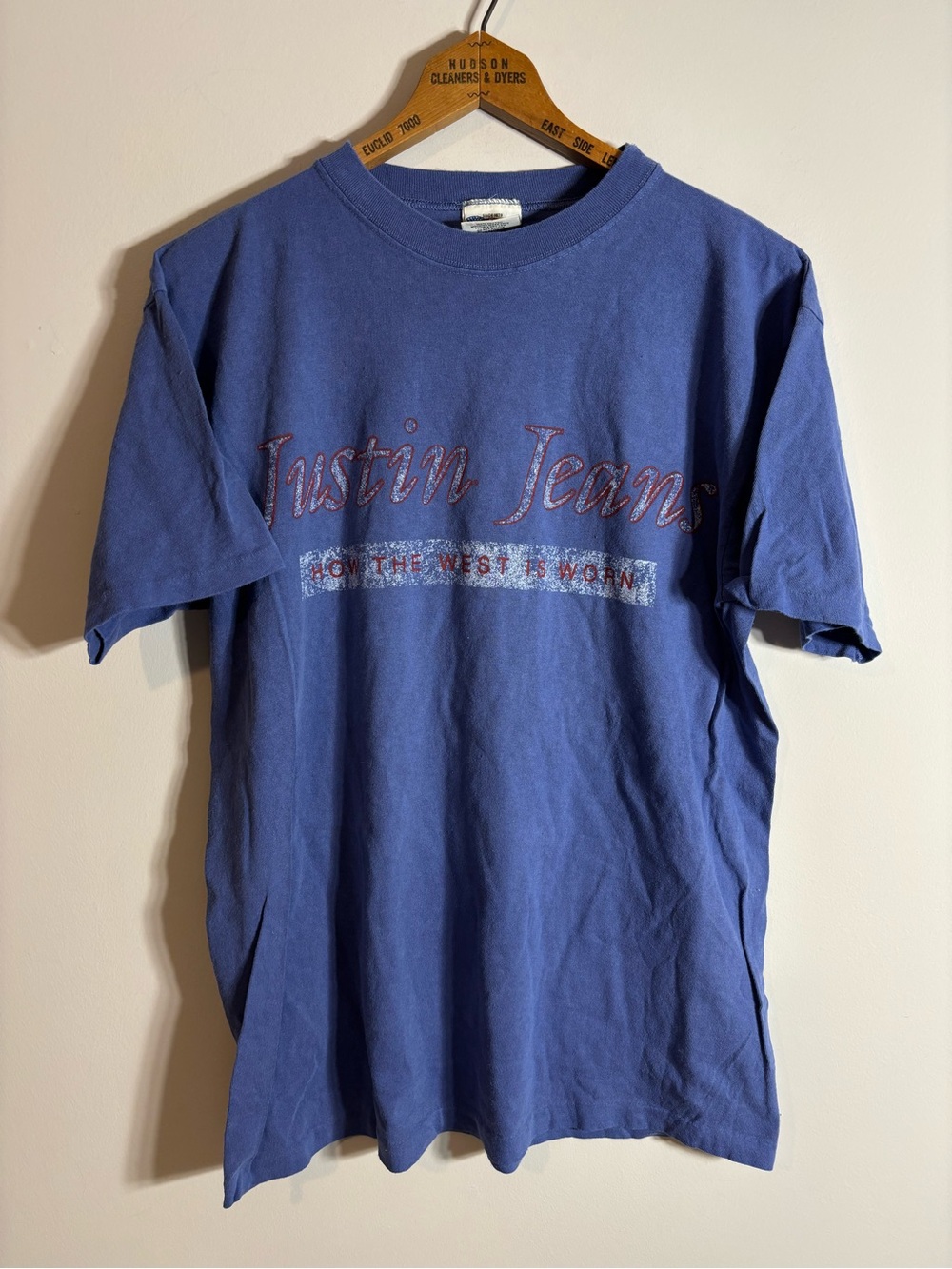 Vintage Justin Jeans Western Shirt Distressed USA Medium